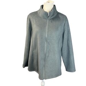 32 Degree Heat Long Sleeve Zip Up Jacket Gray Fleece Womens XL